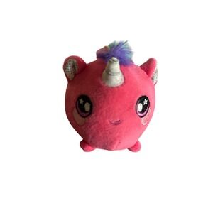 Squeezamals Small Plush Keychain / Pink Unicorn / 3 Inches